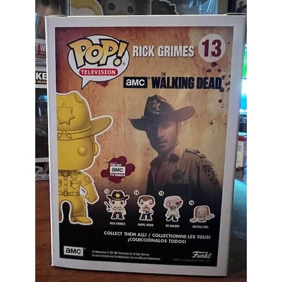 Funko Pop AMC The Walking Dead Rick Grimes GOLD #13 Supply Drop Exclusive - Picture 3 of 7